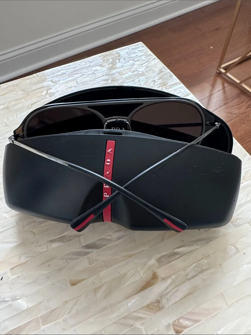 Prada Linea Rossa Sunglasses with clamshell case
